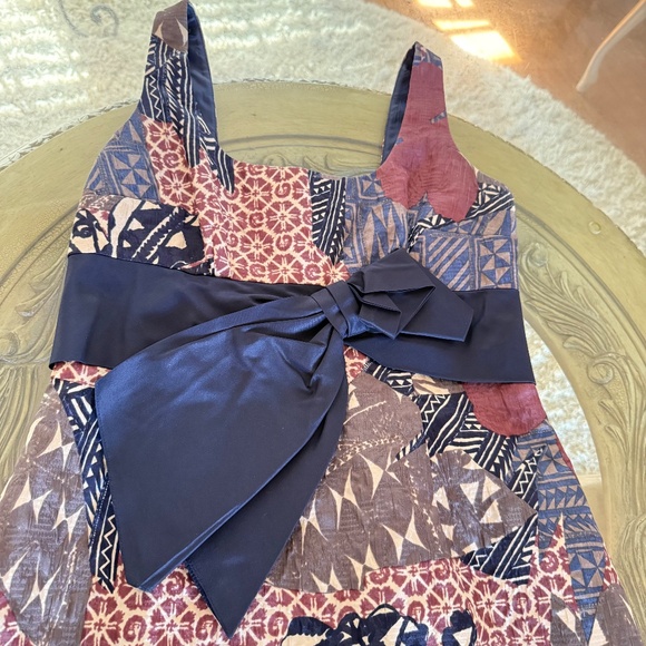 Kay Unger Women's Size 6 Patchwork Floral Sleeveless Sheath Dress Midi Cocktail - Picture 1 of 14